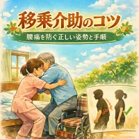 移乗介助のコツ 腰痛を防ぐ正しい姿勢と手順