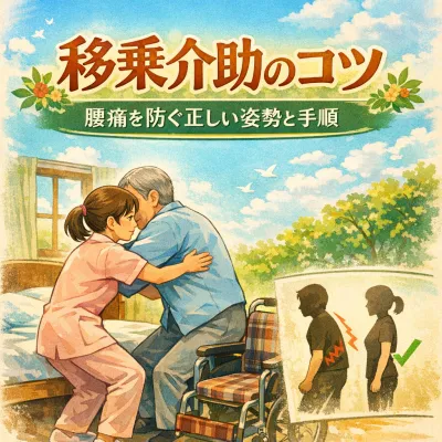 移乗介助のコツ 腰痛を防ぐ正しい姿勢と手順